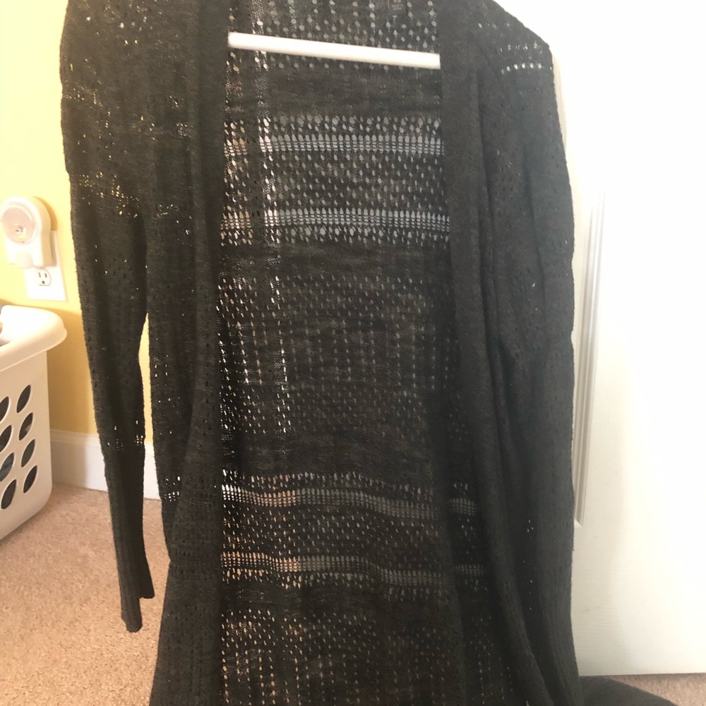 Banana Republic olive green long cardigan  xsmall